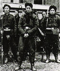 Soldados bóxers en una fotografía de 1900